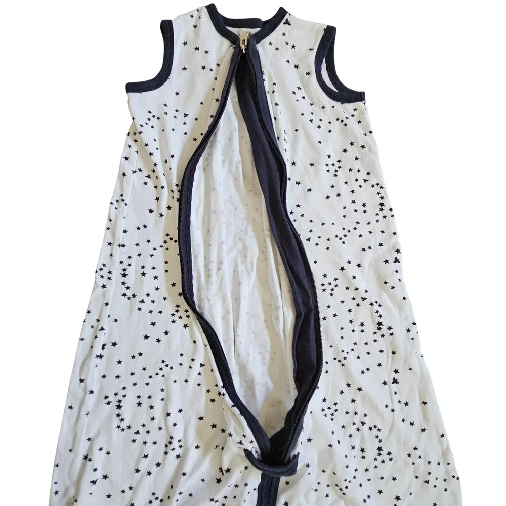 Burt's Bees Baby Beekeeper‎ Sleep Sack Medium 6-12M Organic Cotton Navy Stars